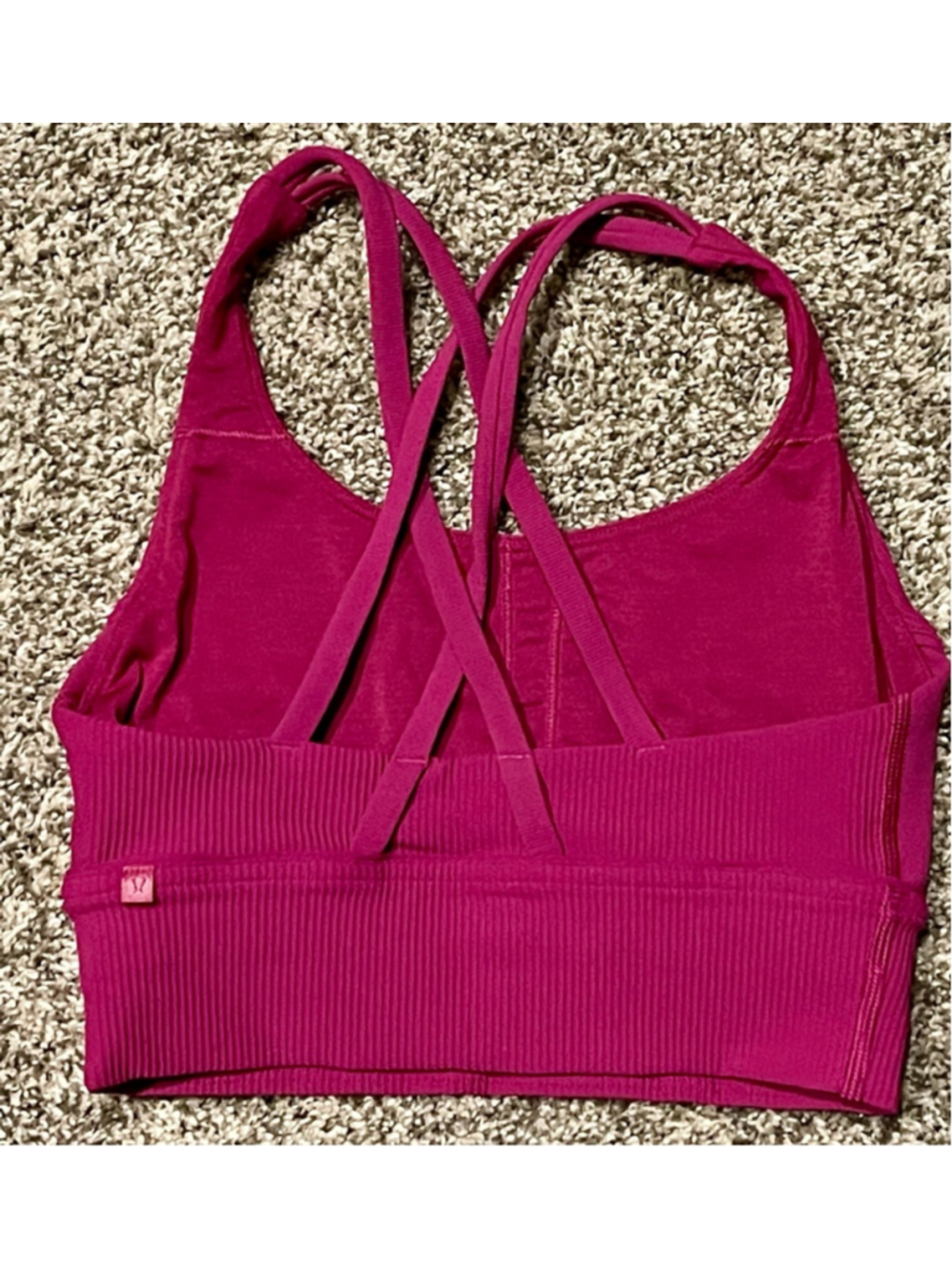 Lululemon Women's Energy Longline Bra, Ribbed, Size 4, EUC